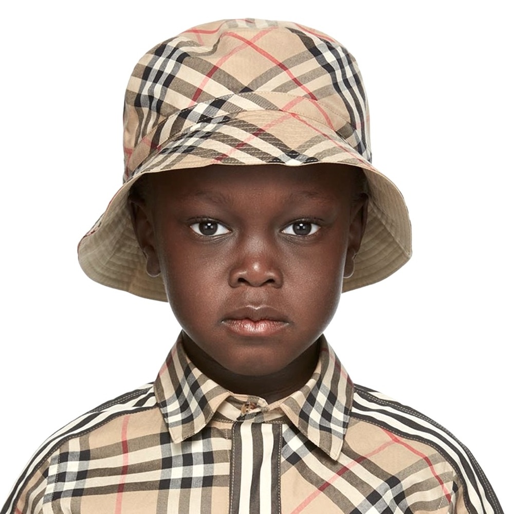 BURBERRY
Kids Beige Vintage Check Bucket Hat